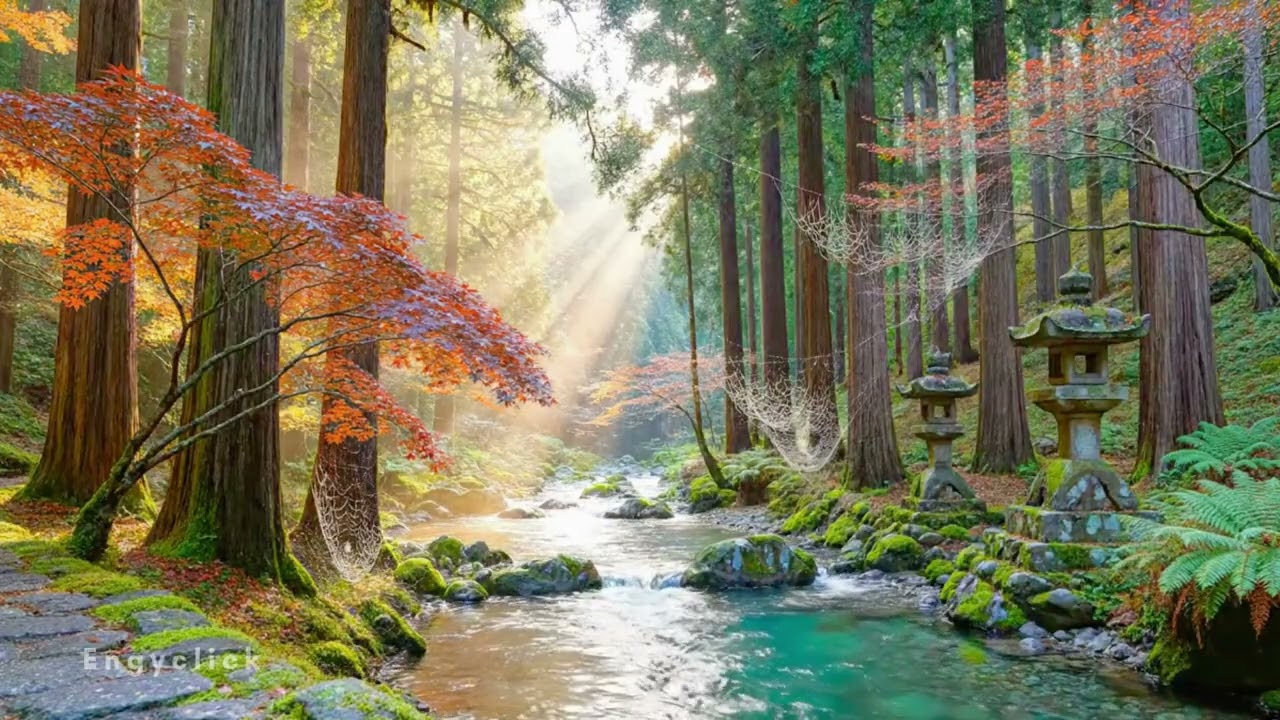Forest River Sounds with Birds Chirping  Natural Ambience for Relaxation