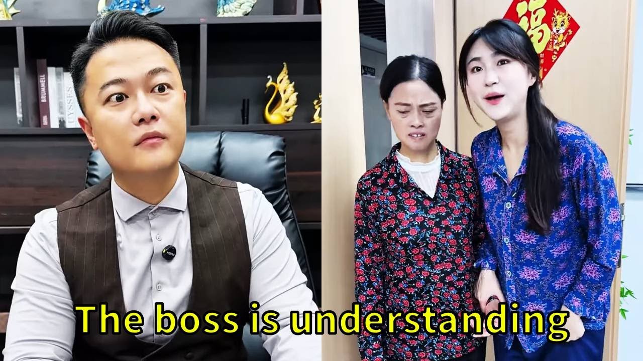The girl asked her mother for leave, and luckily her boss helped her out!
