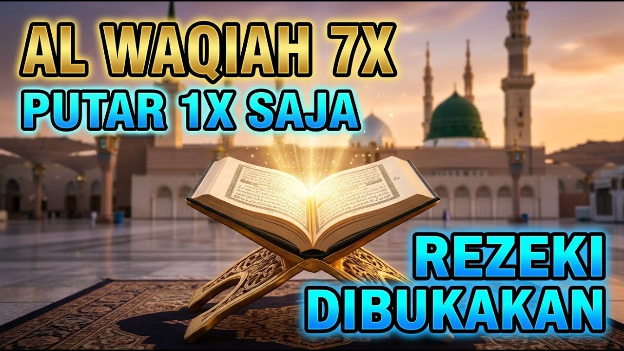 Surah Al Waqiah 7X Sekali Saja InsyaAllah Rezeki Mengalir Deras