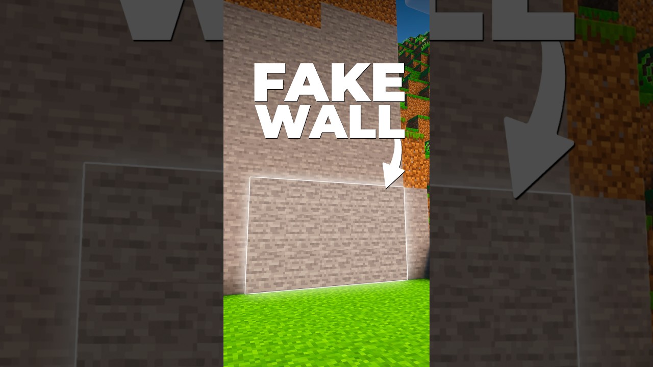 Secret Fake Wall in Minecraft! 🤫 #minecraft
