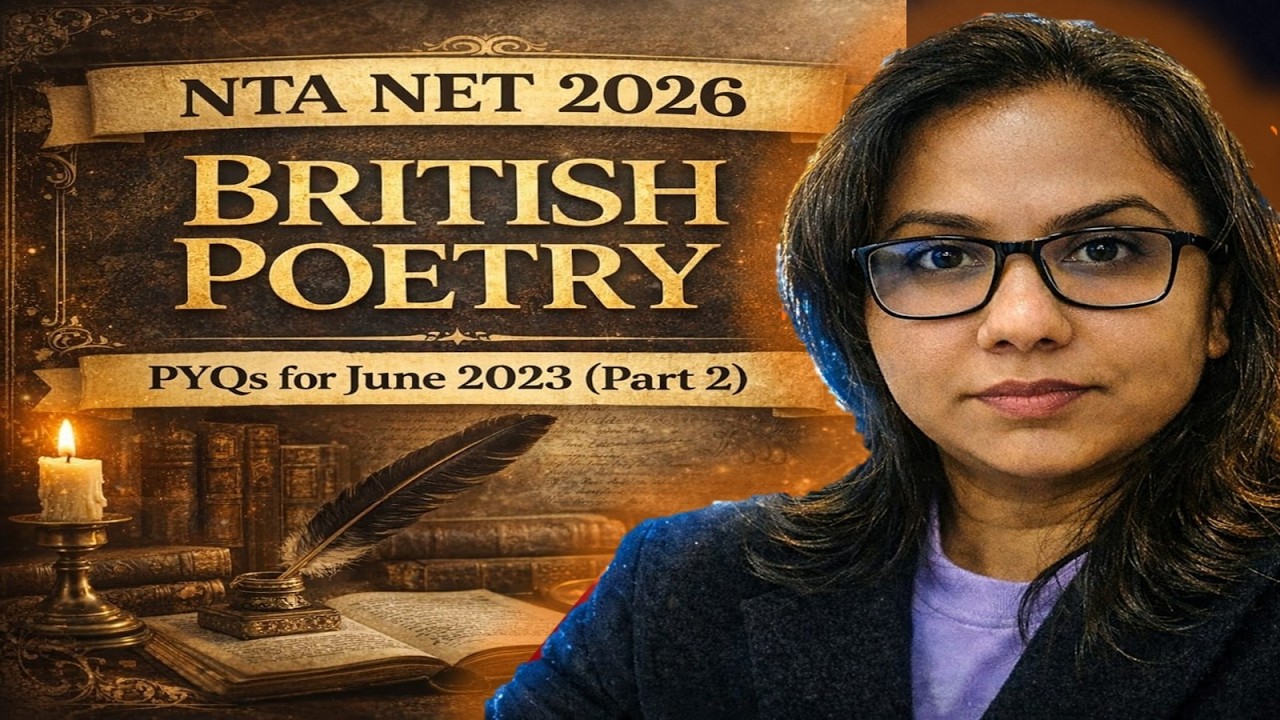 NTA NET JUNE 2023 PYQs PART 2 #NTANET #EnglishLiterature #SolvedPYQs  #NETEnglish #CompetitiveExams