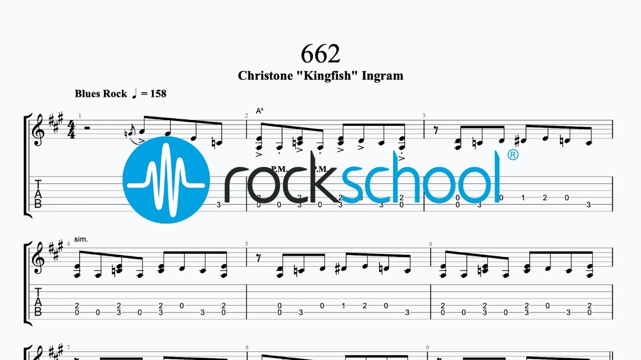 662 Kristone 'Kingfish' Ingram Rockschool 2024 Electric Guitar Grade 5