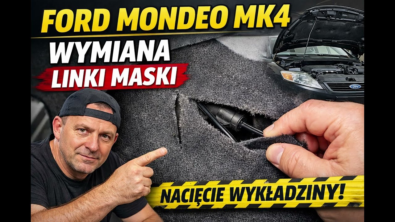 FORD MONDEO MK4 – WYMIANA LINKI OTWIERANIA MASKI | INACZEJ SIĘ NIE DA?