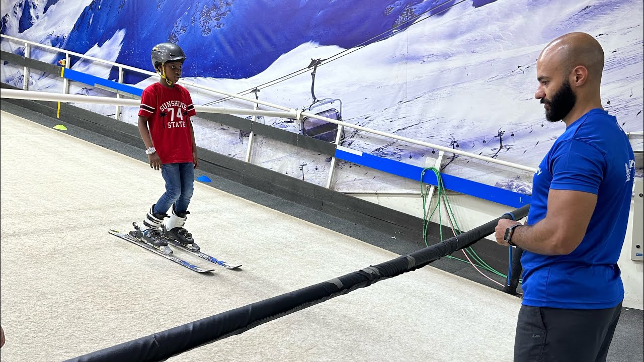 Skate boarding at infinite ski Dubai UAE