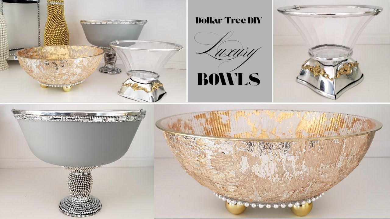 DIY Gold & Silver Decorative Bowls | Glam Home Decor | Dollar Tree DIY