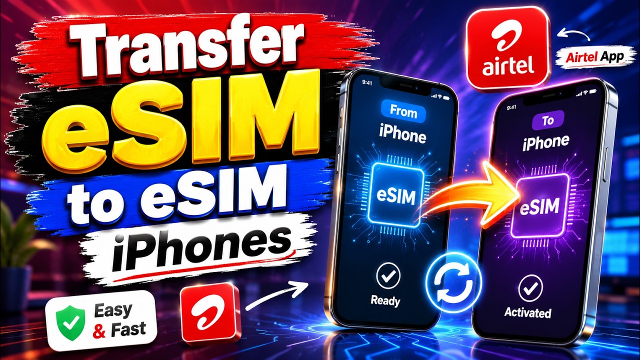 How to Transfer eSIM to eSIM on iPhone Using Airtel App 🔥 Easy iPhone eSIM Transfer Guide