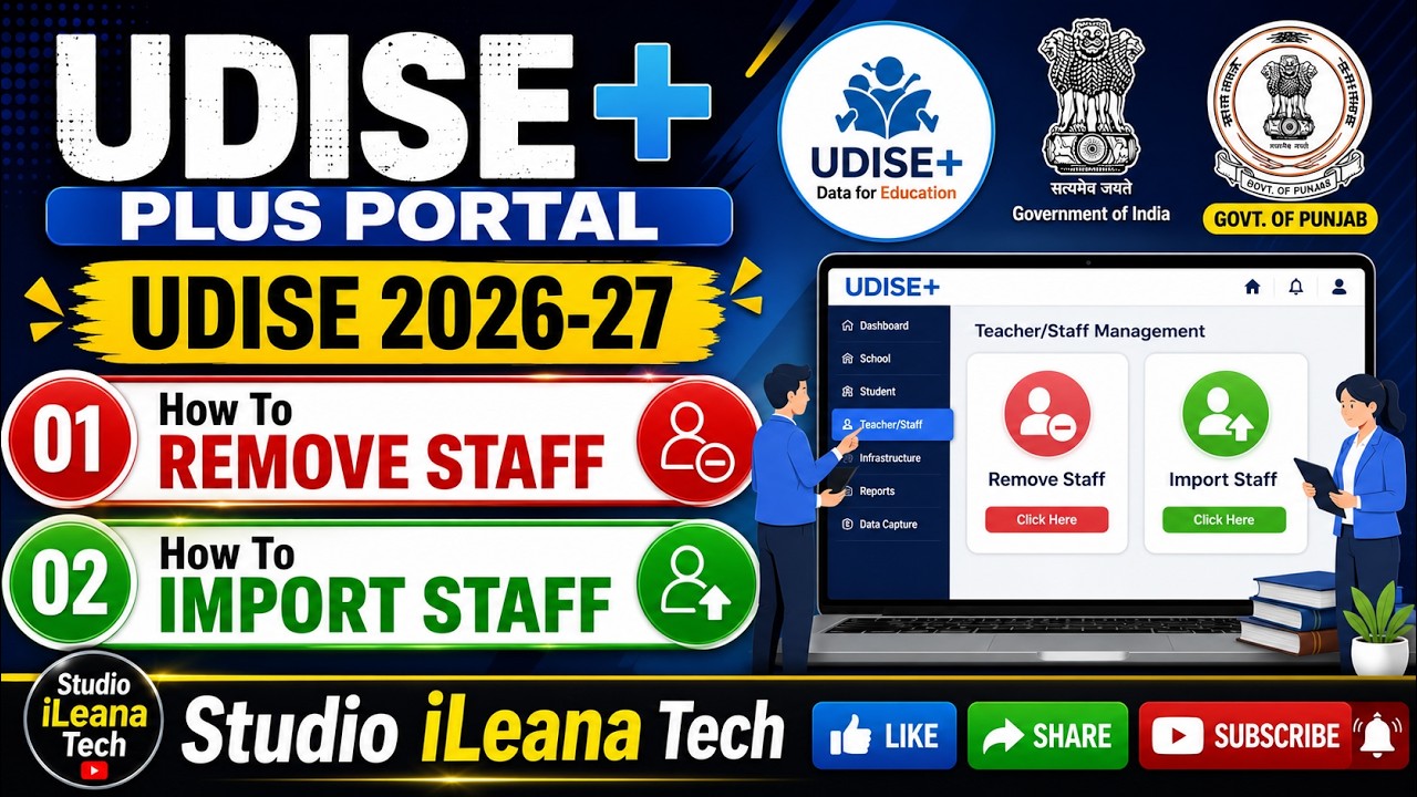 Import Staff Data & Remove Staff Data on UDISE+ 2026-27
