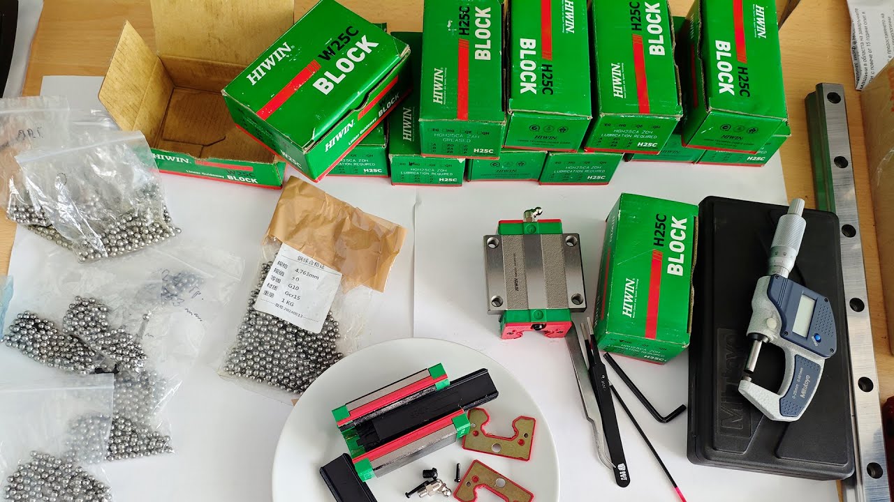 HIWIN HGH25 and HGW25 bearing balls replacement from Z0 to ZA preload