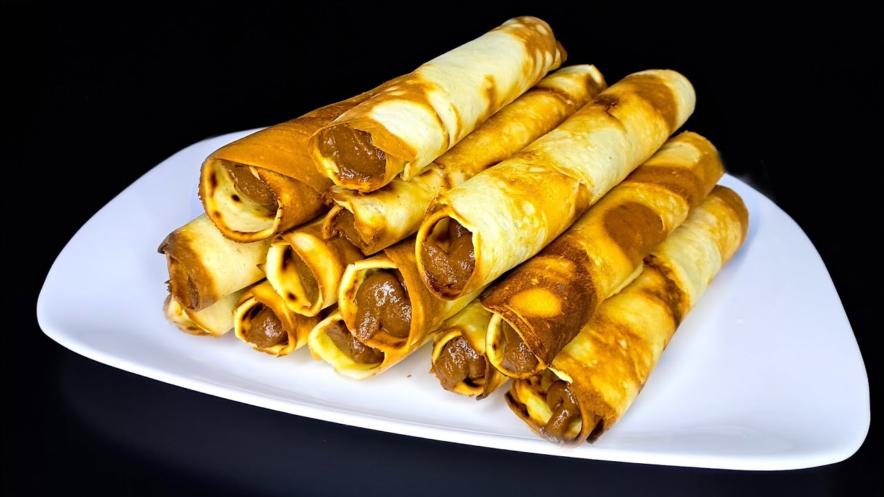 Waffelr&ouml;llchen aus der Pfanne &ndash; Knusprig & s&uuml;&szlig; mit Kondensmilchf&uuml;llung