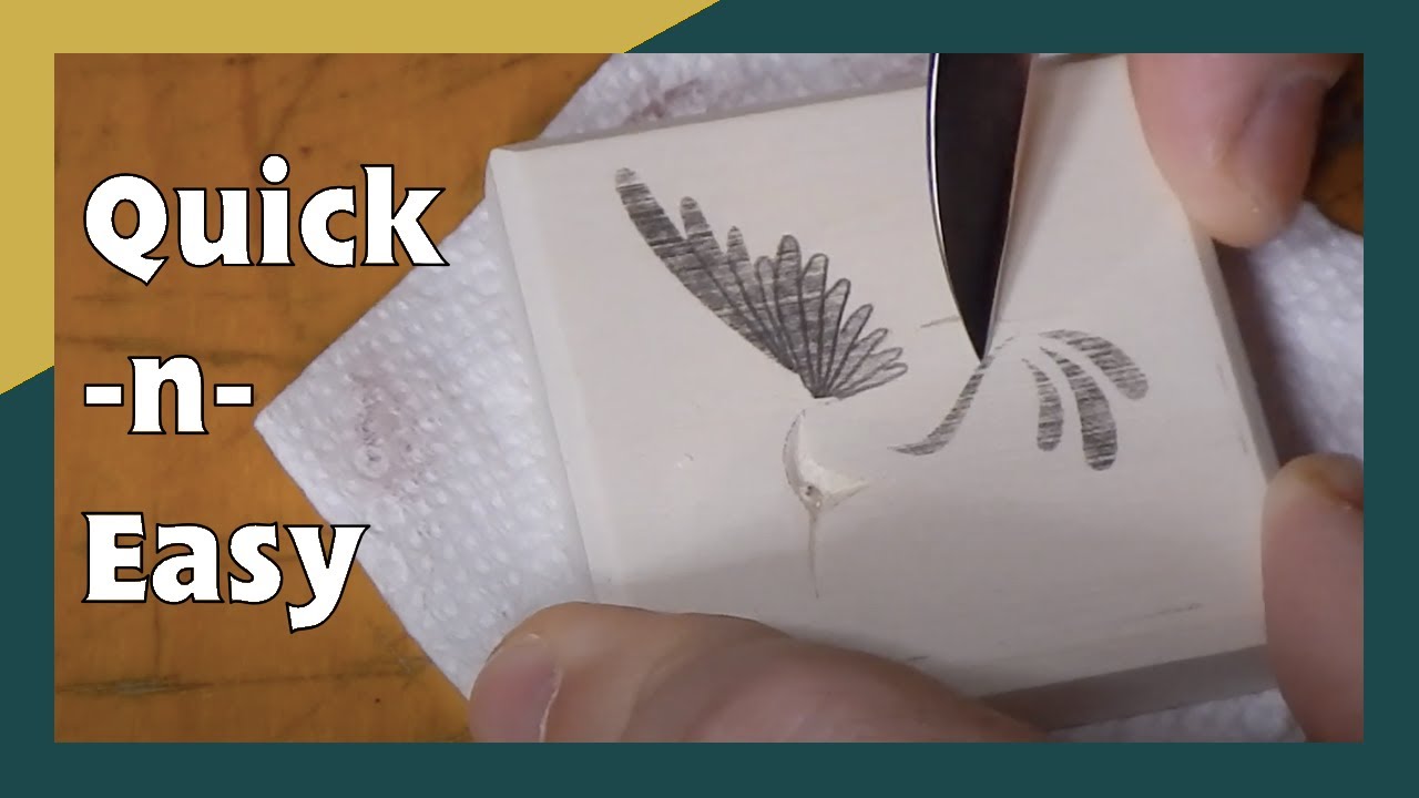 Small Chip Carving Project: Hummingbird Magnet