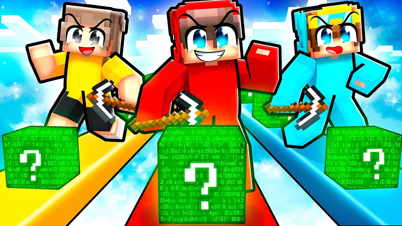 Играем в гонку за удачные блоки администратора в Minecraft