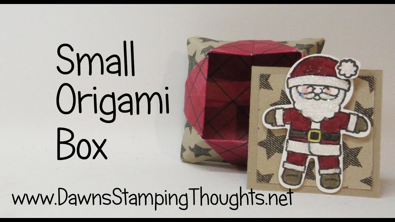 Small Origami Box  using Warmth & Cheer Designer paper from Stampin'Up!