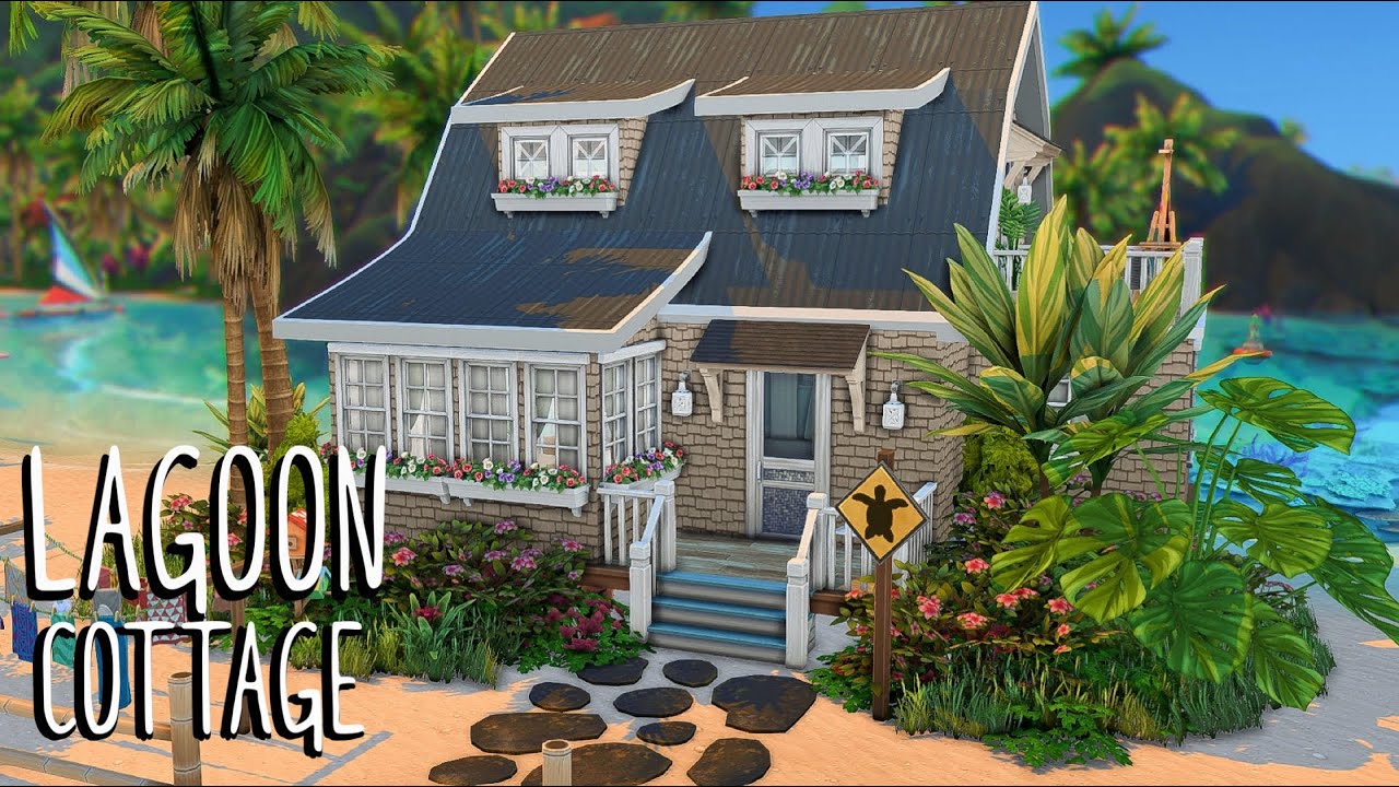 Lagoon Cottage 🌴 // Sims 4 Speed Build