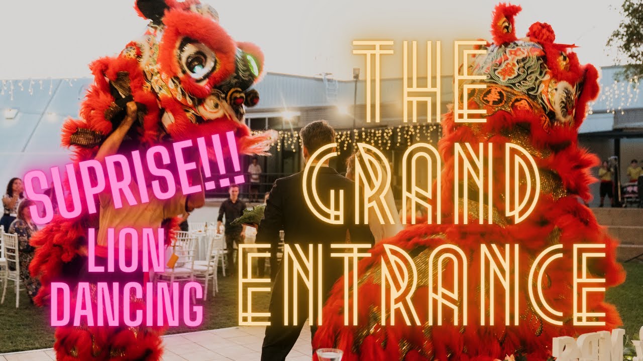 Surprise Lion Dance Wedding Performance - The Grand Entrance
