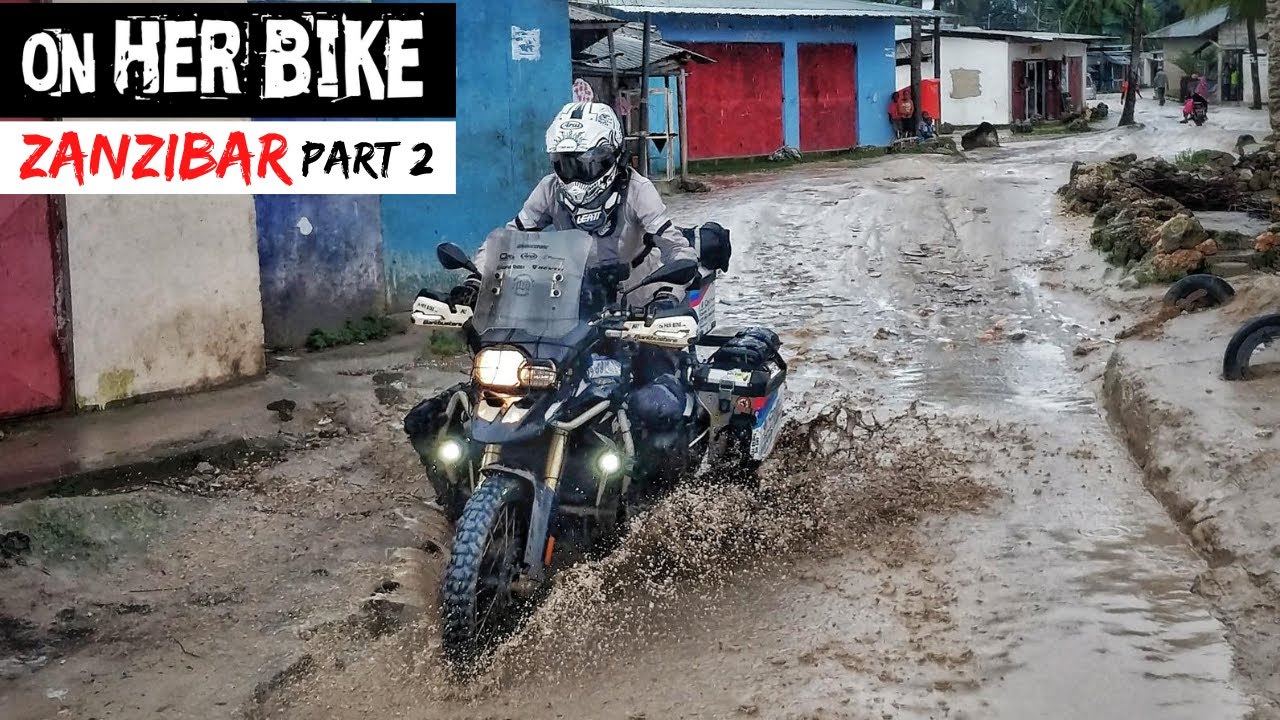 Solo Motorcycle Ride During the Rainy Season in Zanzibar. EP 75