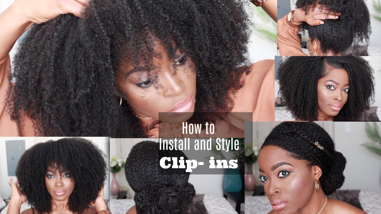 GENIUS WAYS TO INSTALL AND STYLE THE BEST CLIP IN EXTENSIONS on Short Type 4 Natural Hair