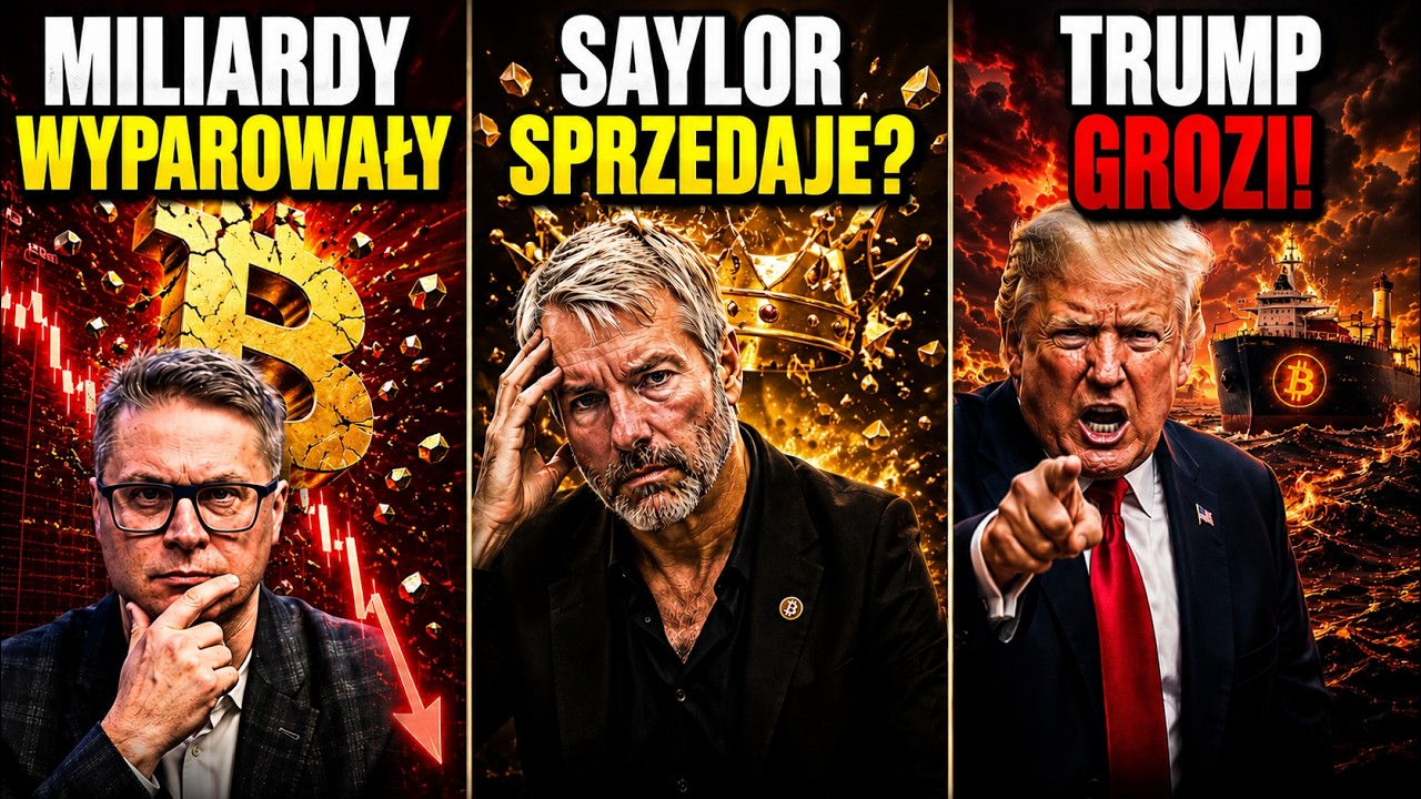 BITCOIN SPADA! 🔥 Saylor zmienia zdanie, a ETFy uciekają. Prawda o krachu.