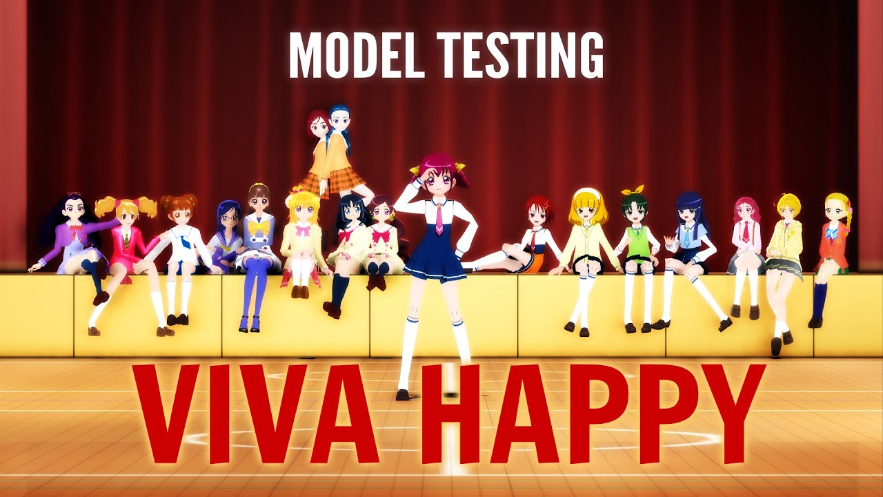 MMD PreCure - VIVA HAPPY - Model Testing.