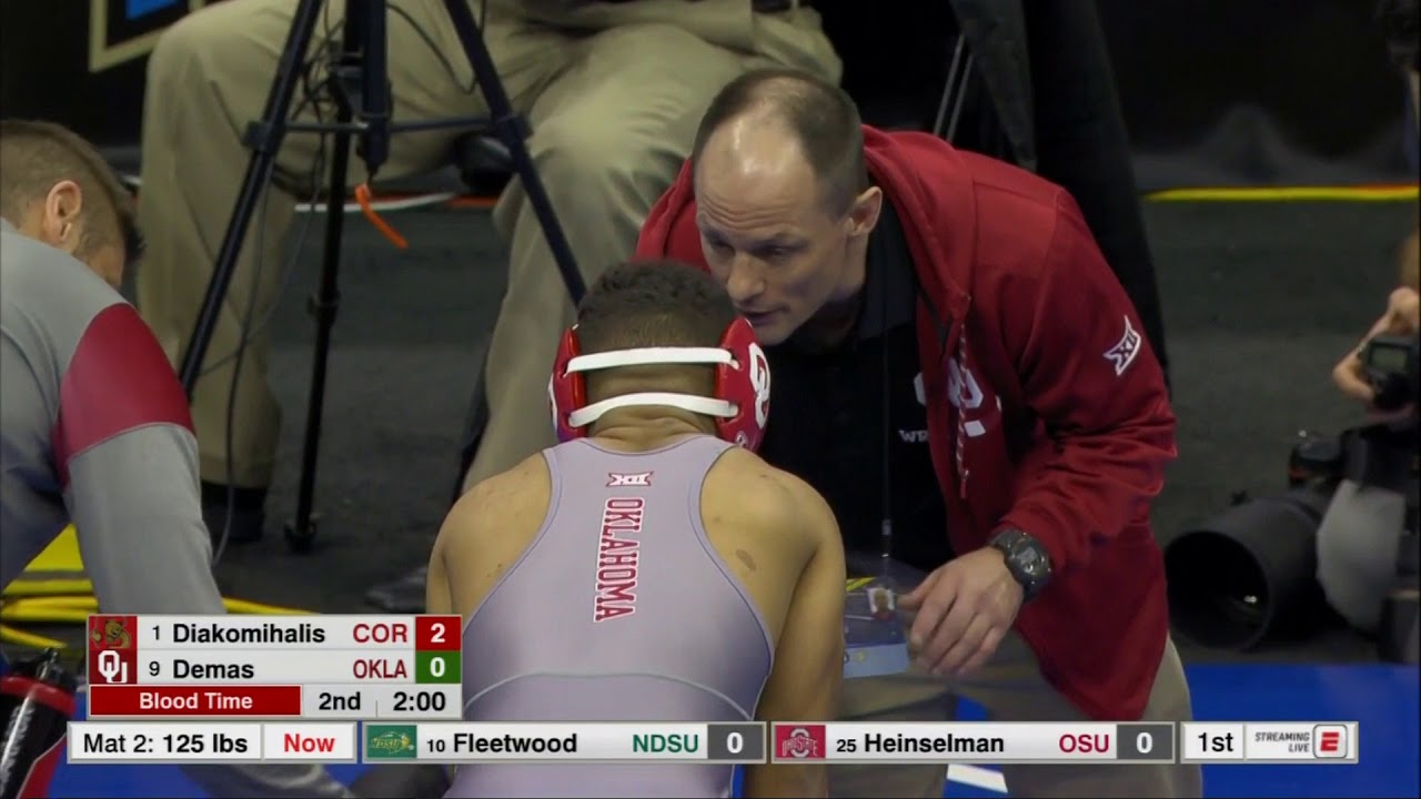2019 NCAA Wrestling (141 lb) Quarterfinal - (1)Yianni Diakomihalis (COR) vs. (9) Dom Demas (OU)