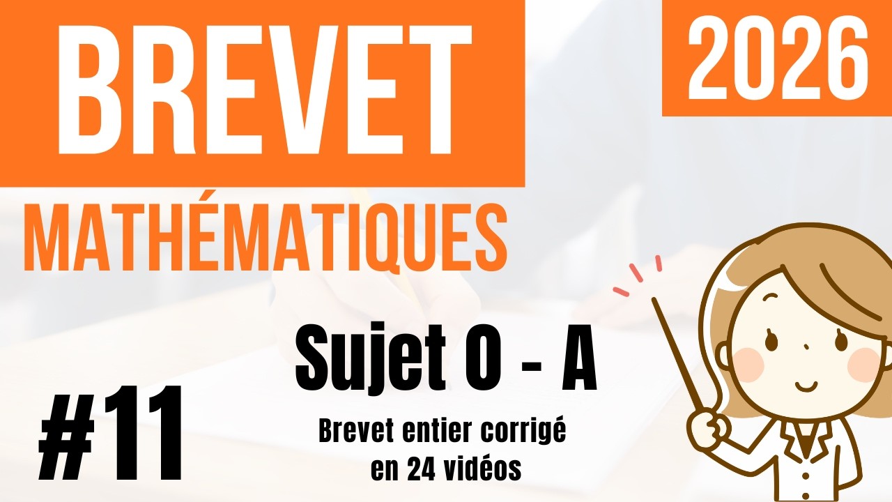 BREVET 2026 - Mathématiques 3ème - Sujet 0-A - #11 - Diagramme en bâtons / barres et effectif total