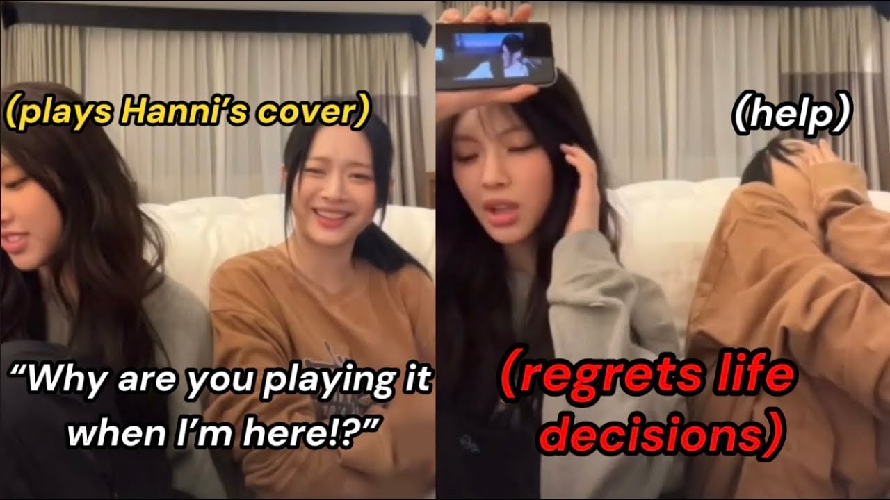 Hanni DIES of EMBARRASSMENT when Hyein PLAYING Hanni’s COVER | NewTea