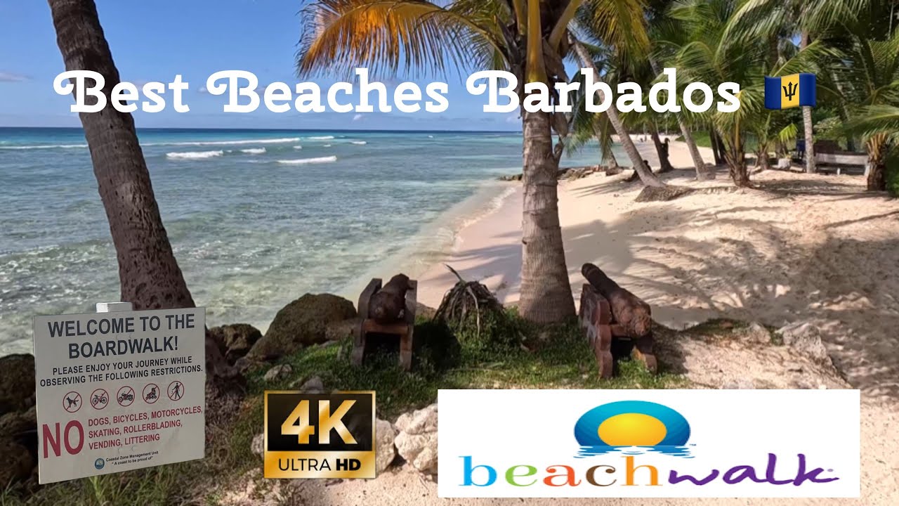 Beach Walk Barbados - Hastings Boardwalk To Carlisle Bay Beach - Worlds Best Beaches 4k 🤩 🏖️