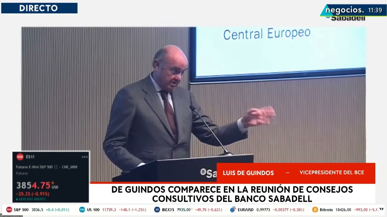 Luis de Guindos (BCE) apunta a un corte total del gas ruso como el peor de los escenarios