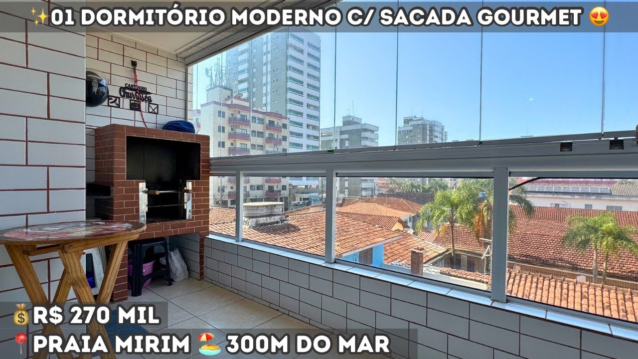 🌟OPORTUNIDADE 01 DORMITÓRIO 🌟 Sacada Envidraçada c/ Churrasqueira, Mobiliado, Fino Acabamento 💎🤩