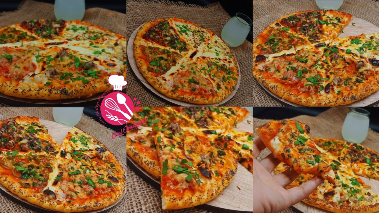 بيتزا الفصول الاربعة راح يضاربوا عليها كبار وصغار😁🤣 بنة هباال 😋قوام طري اسرار نجاح بيتزا بدون غلوتين
