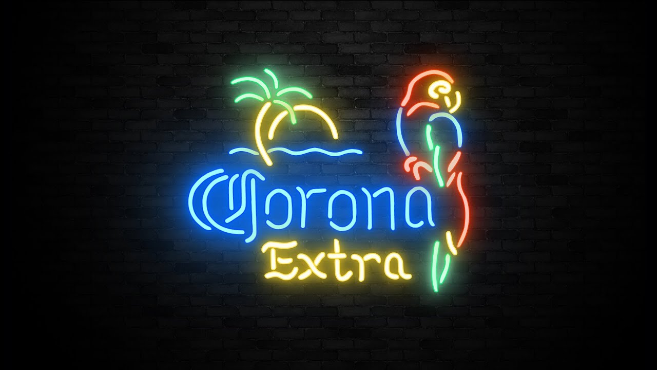 CORONA NEON SIGN BACKGROUND VIDEO LOOP | 3 HOURS HD | WITH MUSIC