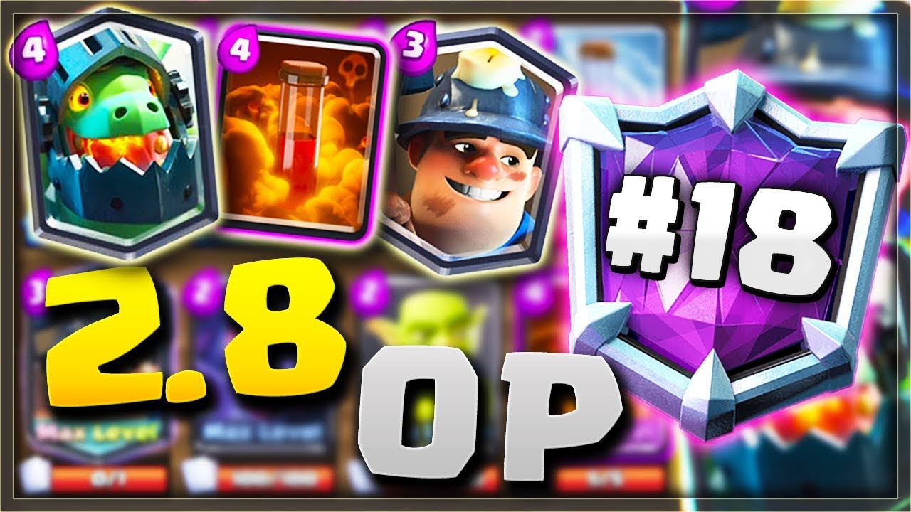 18TH IN THE WORLD! With INFERNO DRAGON?! Ladder Pushing With a 2.8 Inferno Dragon Miner Deck!