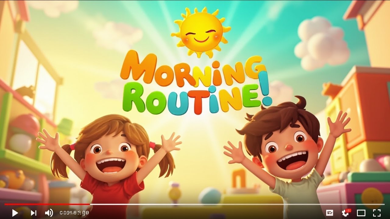 Morning Routine Song for Kids 🌞 | Brush, Stretch, & Get Ready | Daily Habits Nursery Rhymes