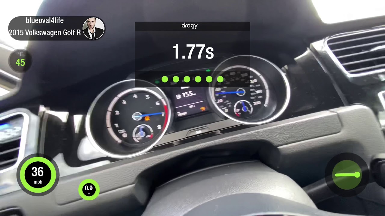 Golf R apr stage 3 1/4 mile