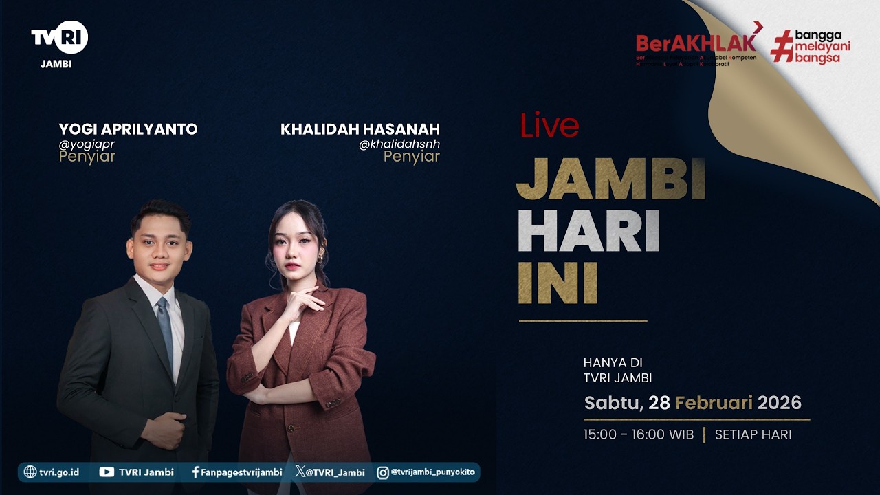 JAMBI HARI INI | Edisi 28 Februari 2026#jhi#News#WorldCup2026DiTVRI#TVRIJambi#MediaPemersatuBangsa