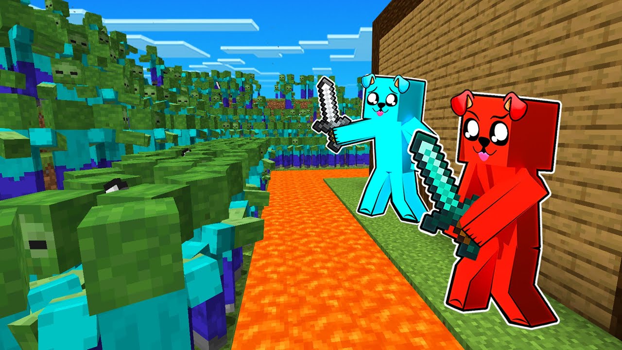 1000 ZOMBIE vs TAJNA BAZA w Minecraft!