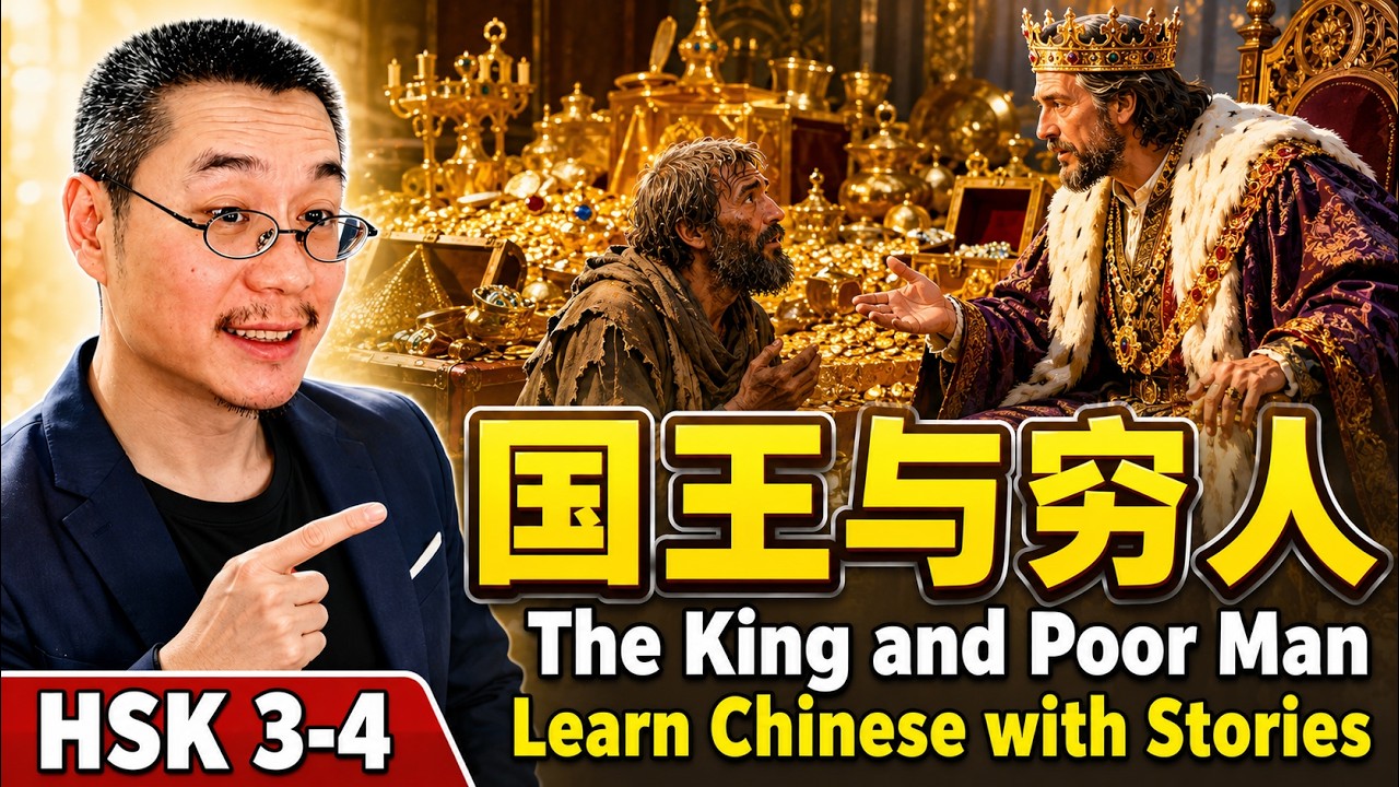 Chinese short story 78 |国王与穷人The King and the Poor Man| HSK 3-4 | 听故事学中文 | 中文短篇故事