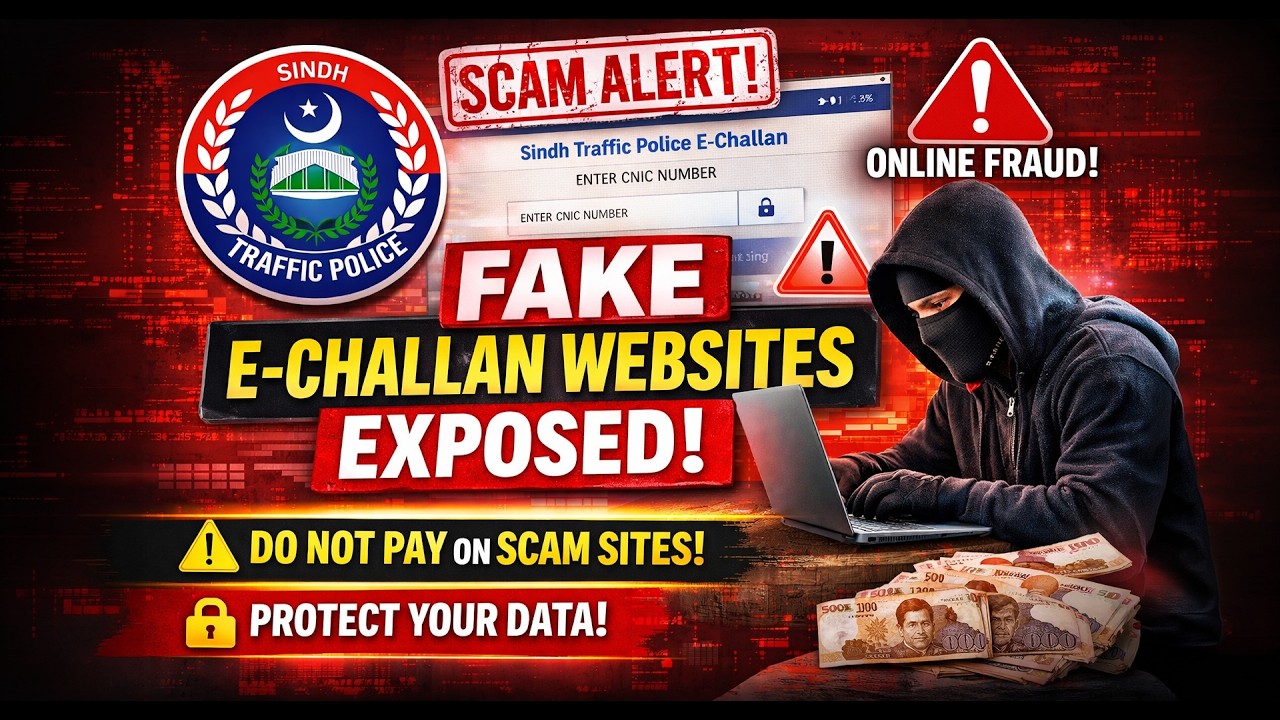 🚨 Fake Sindh Traffic Police E-Challan Websites EXPOSED! Online Fraud Alert | Don&rsquo;t Pay on Scam Links