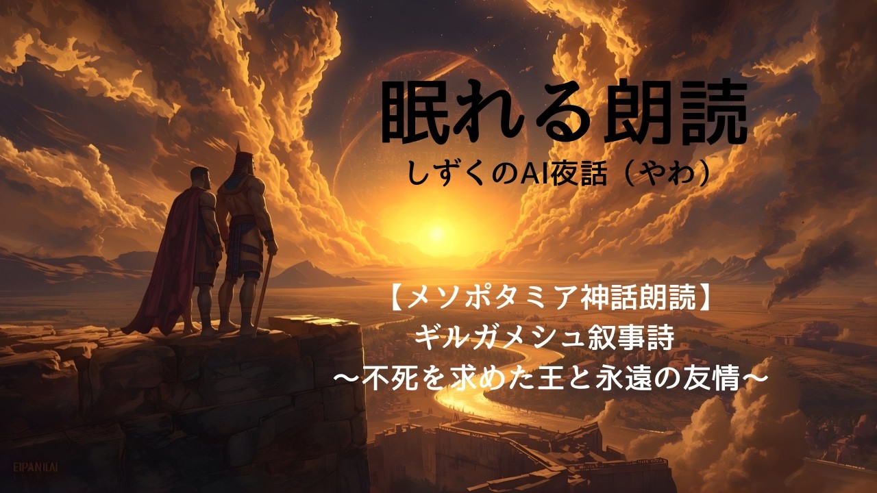眠れる朗読【メソポタミア神話朗読】ギルガメシュ叙事詩 ～不死を求めた王と永遠の友情～