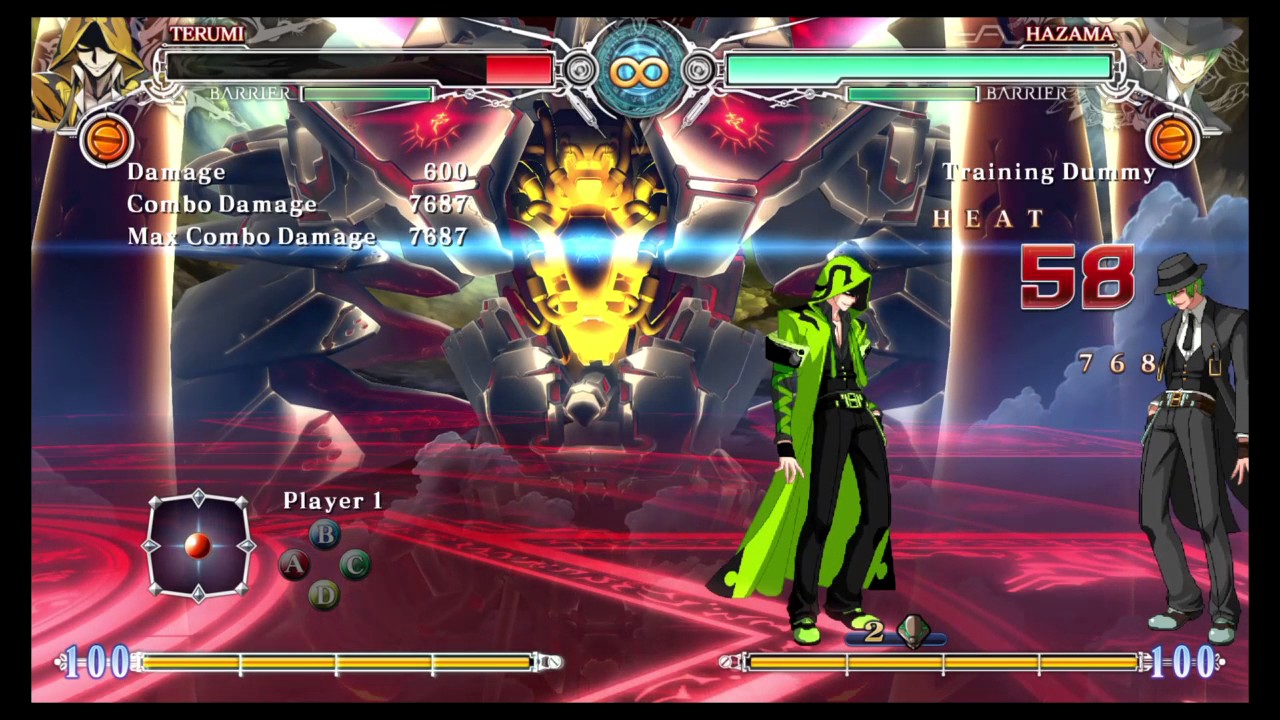 BBCF Situational 200% meter Terumi confirm