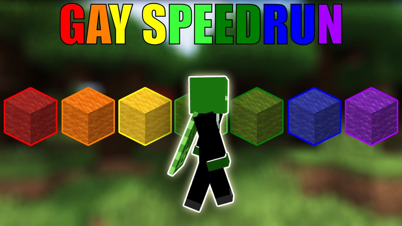Gay Speedrun In Minecraft (Getting Every Rainbow Wool)