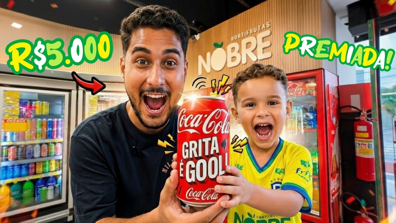 MEU FILHO ACHOU A LATA DA COCA COLA QUE GRITA É GOOOL!