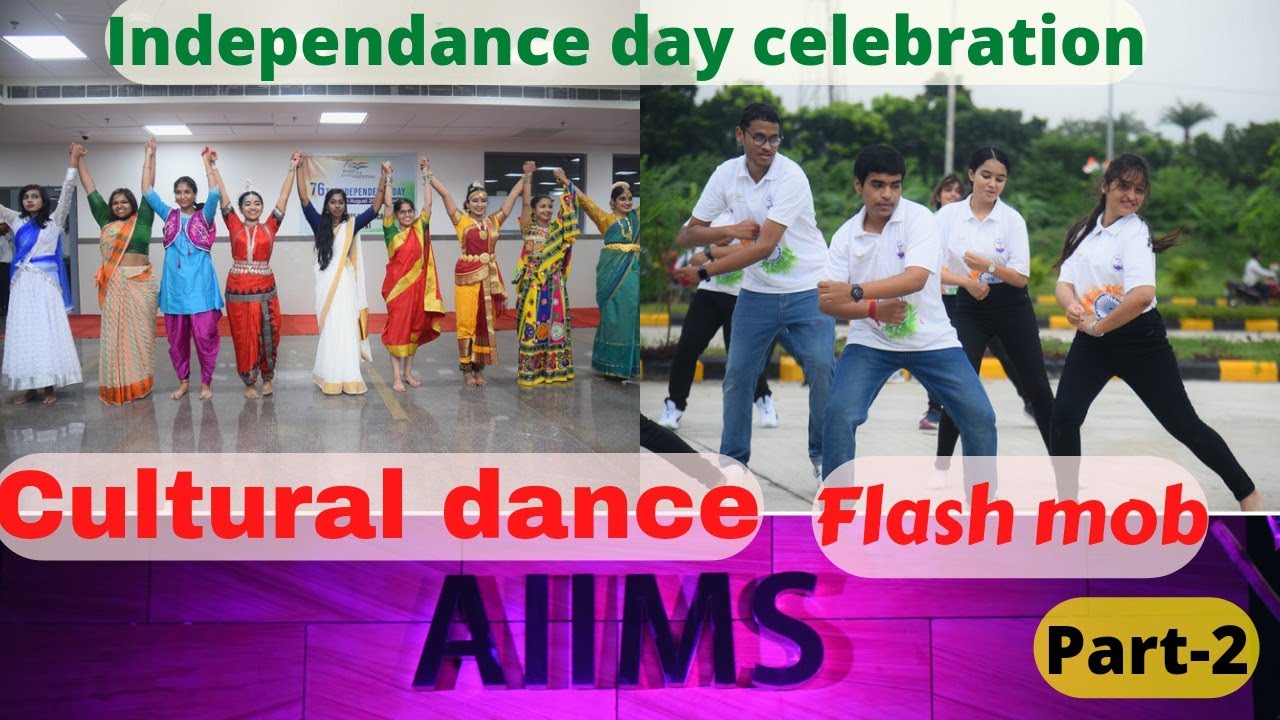 76th Independance day celebration part-2|AIIMS Kalynai| Flash mob| Cultural dance|#harghartiranga