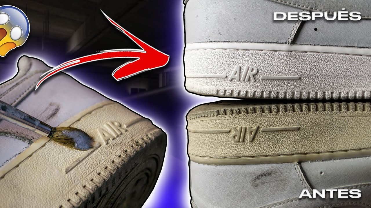 COMO BLANQUEAR LAS SUELAS DE TUS NIKE AIR FORCE 1 😱🔥