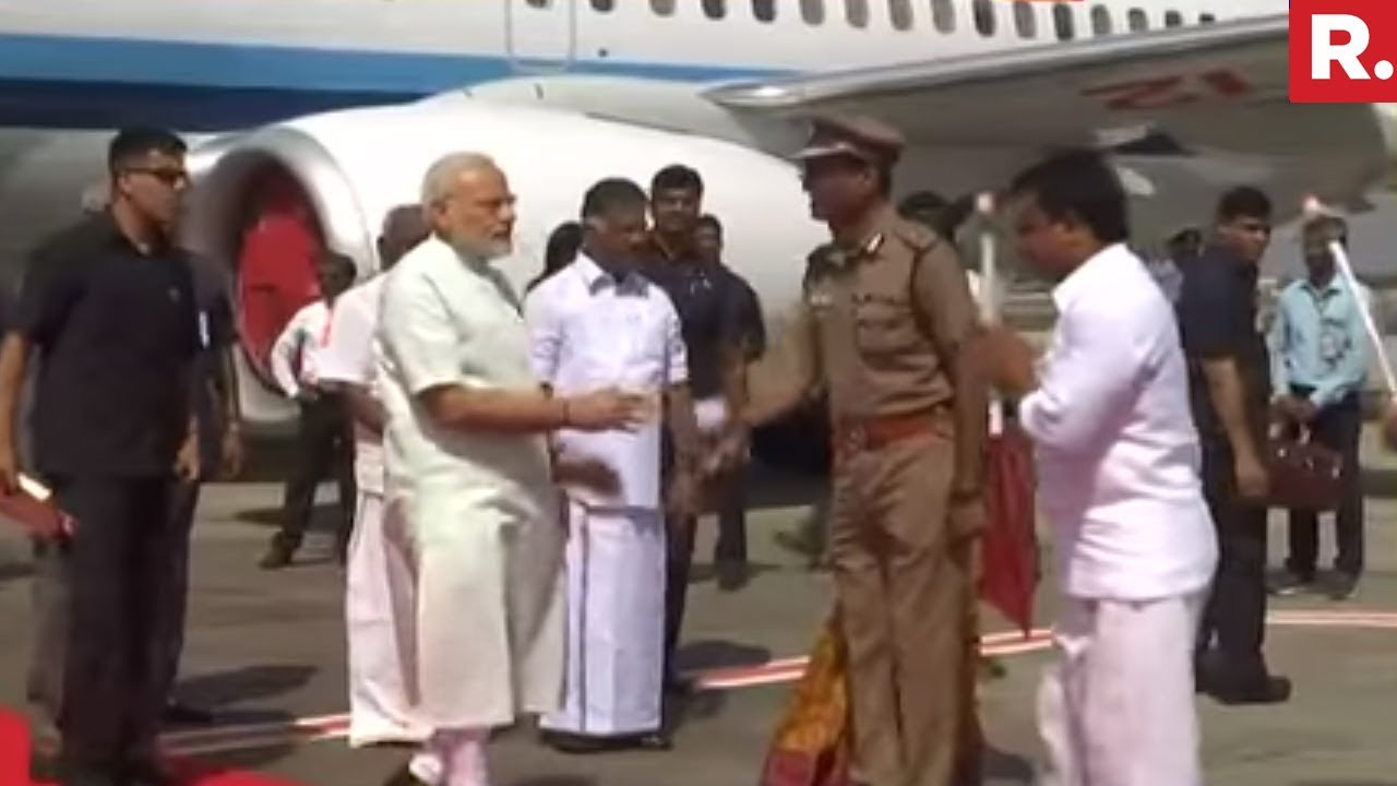 Amid Protests, PM Modi Lands In Chennai