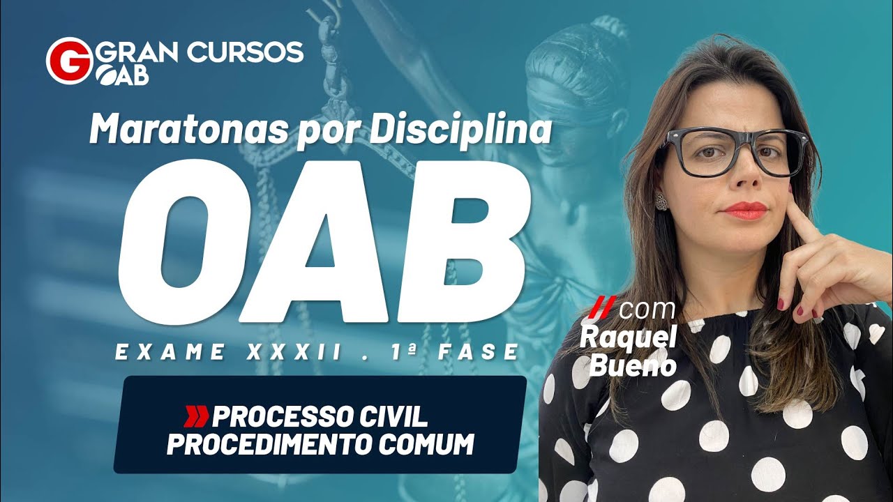 Maratonas por disciplinas: Processo civil - Procedimento Comum com Prof. Raquel Bueno