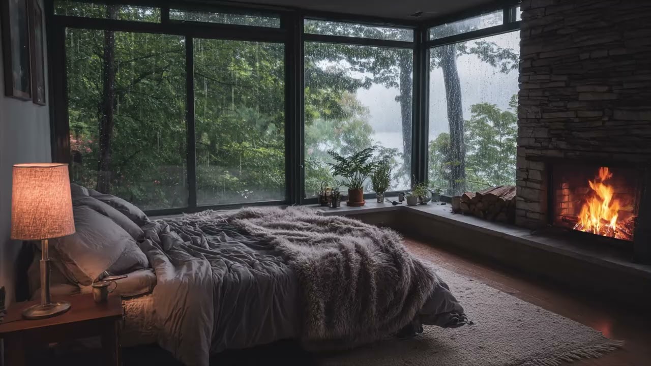Relaxing Rainy Night 🌙 Gentle Piano Music for Peaceful Sleep and Calm