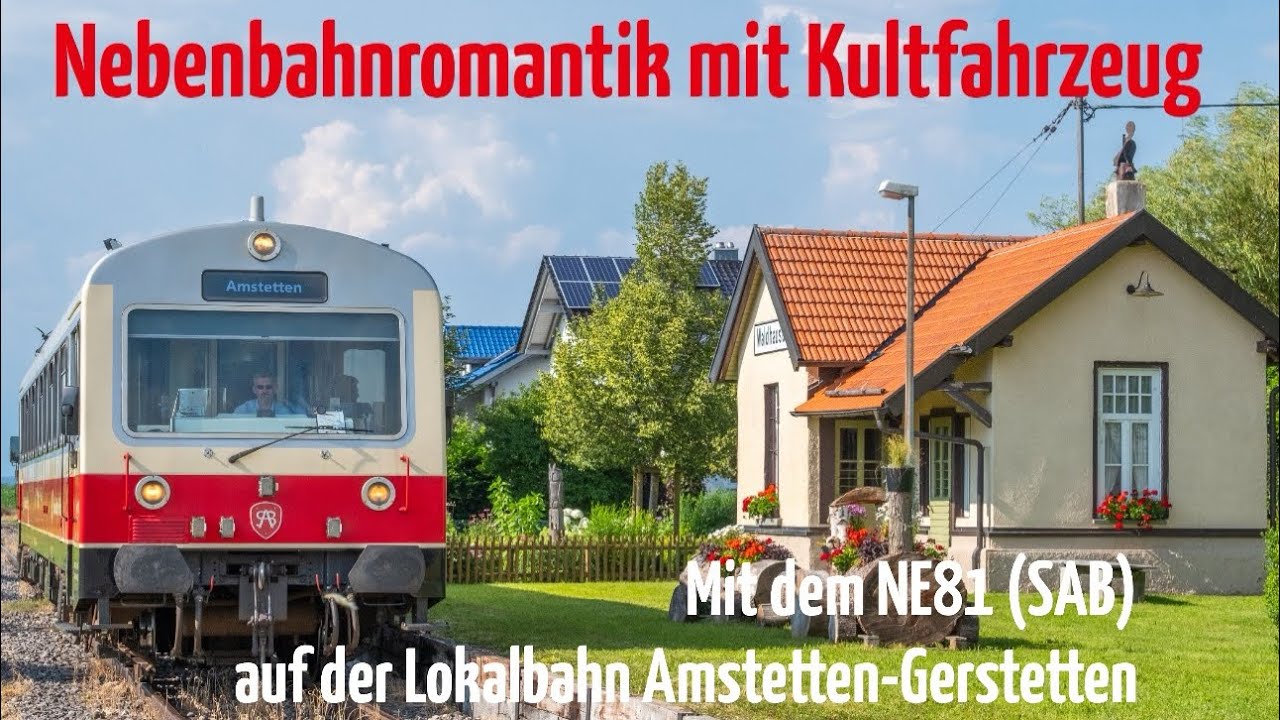 Nebenbahnromantik:  kultiger NE81 (Schw&auml;bische Albbahn) auf der Lokalbahn Amstetten - Gerstetten