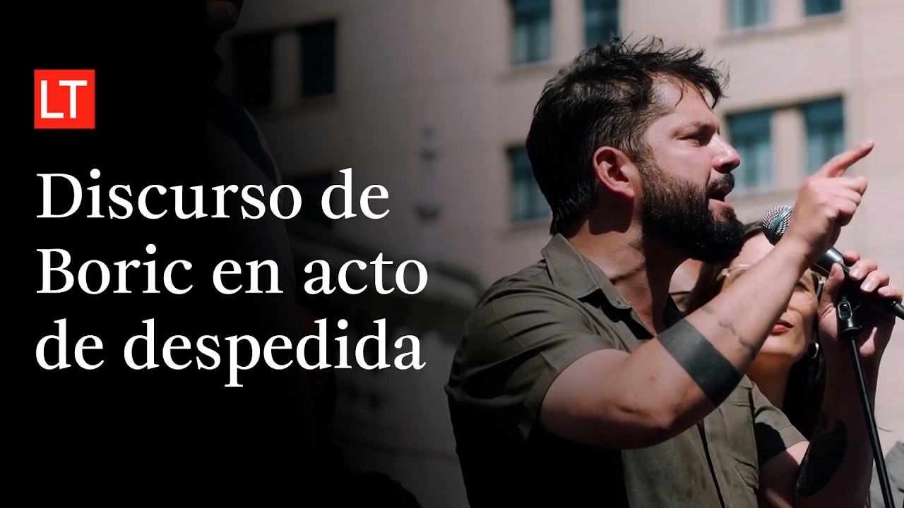 Discurso de Boric en acto de despedida: “Me voy con la frente en alto y las manos limpias”