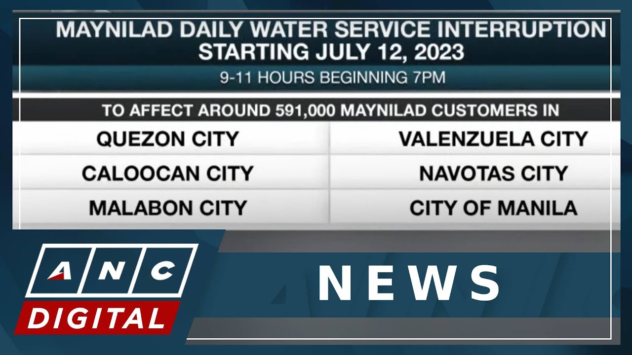 Metro Manila residents brace for Maynilad water service interruptions | ANC