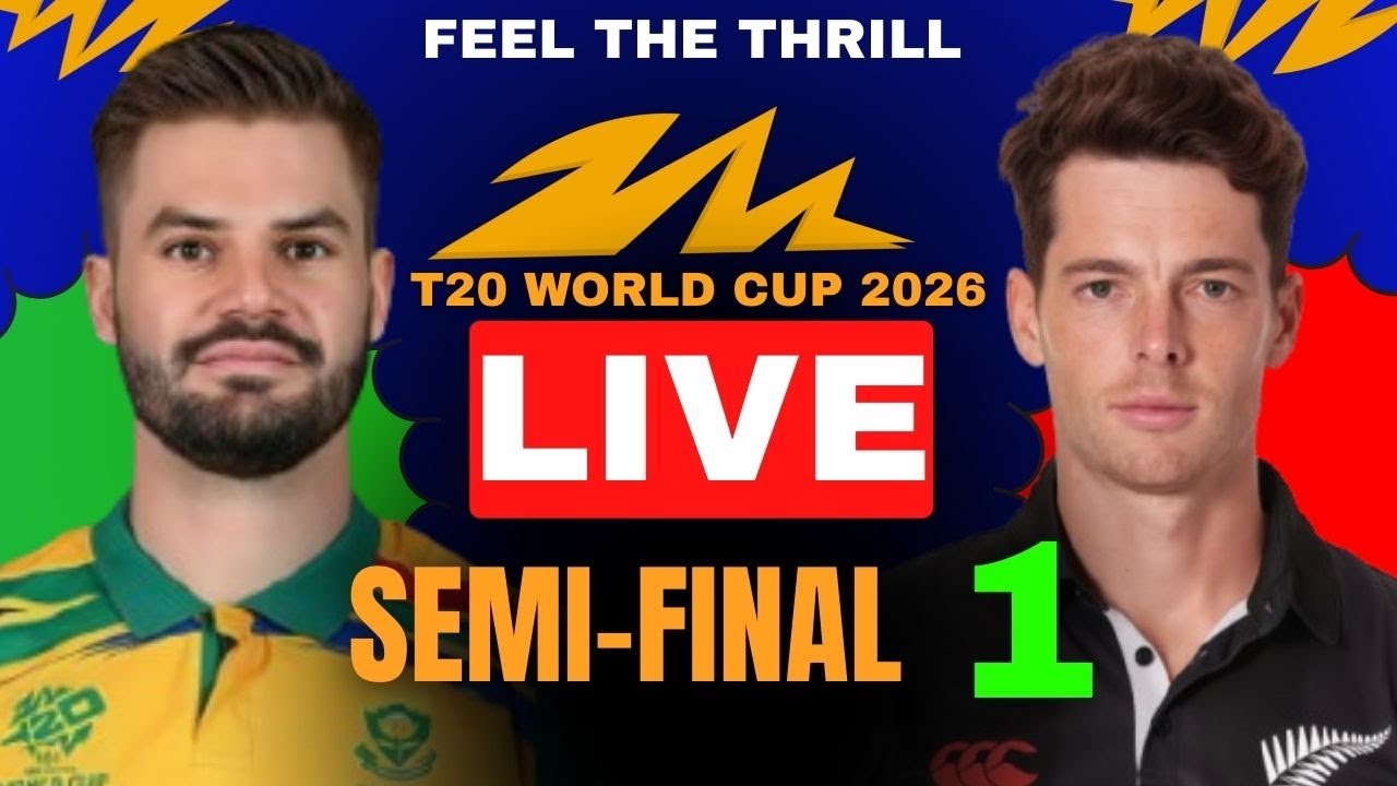 SOUTH AFRICA vs NEW ZEALAND LIVE MATCH TODAY T20 WORLD CUP SEMI FINAL 1